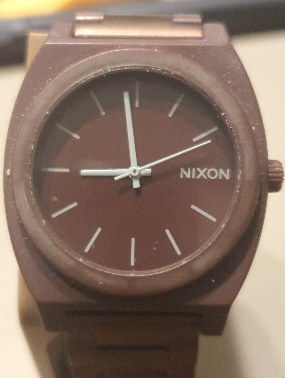Nixon The Time Teller P Bordeaux/Bronze Stainless Steel Men's Watch